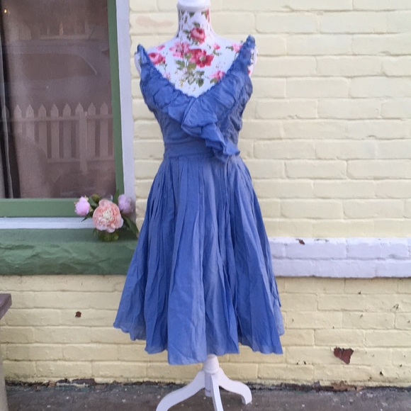 cornflower blue formal dress